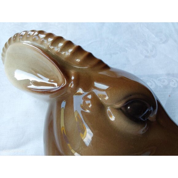 Vintage Royal Copley gazelle head ceramic vase 8.5 inch tall - Picture 9 of 10